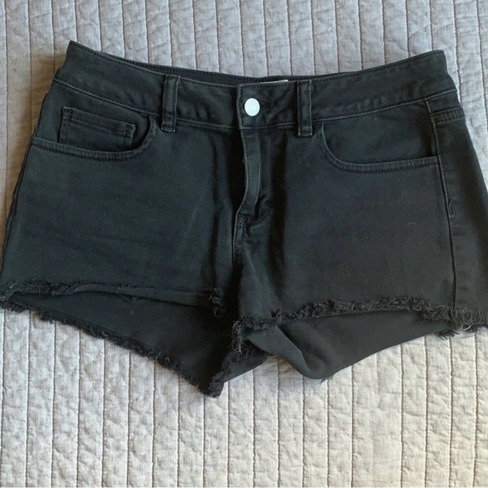 PINK Victoria's Secret Black Denim Shorts